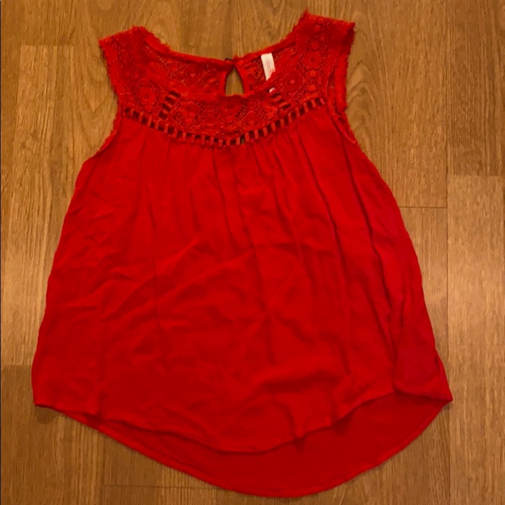 Red blouse